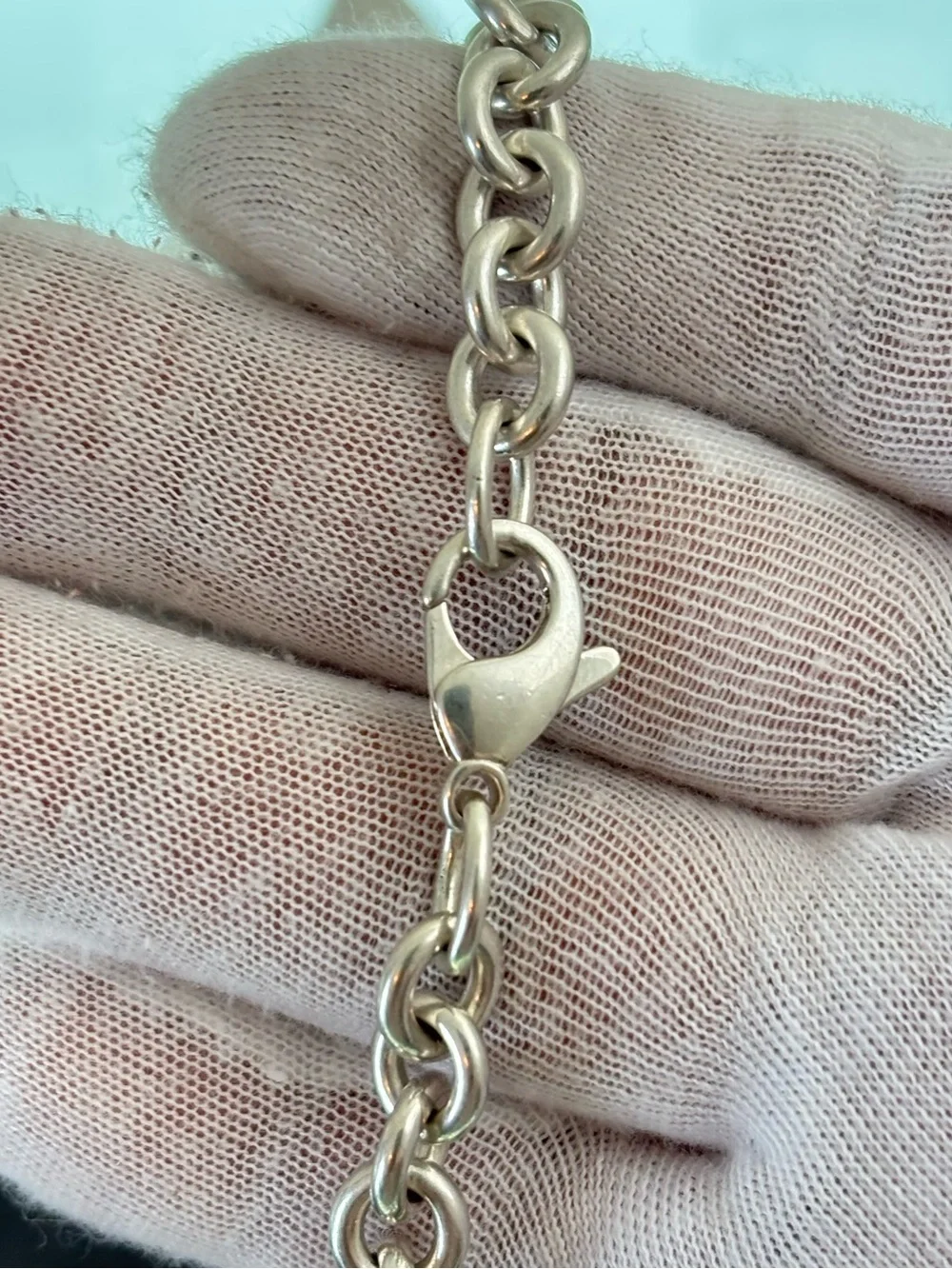 Tiffany & Co. Return to Tiffany Oval tag Bracelet 6-6.5